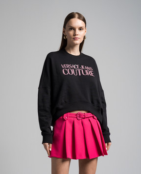 Versace Jeans Couture Черный свитшот с логотипом 76HAIG03CF01G