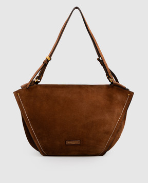 Gianni Chiarini Коричнева замшева сумка-тоут BLOOM BS12037CMPL