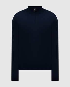 Canali Синий джемпер из шерсти MK02353C1156