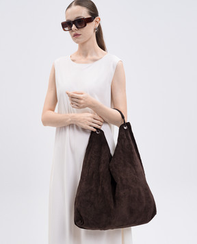 The Row Коричнева замшева сумка Bindle Three W1263L613