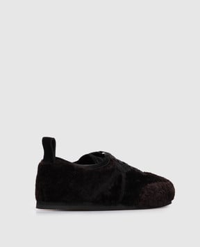 Ann Demeulemeester Коричневые кроссовки Siru из овчины B0012567FR008