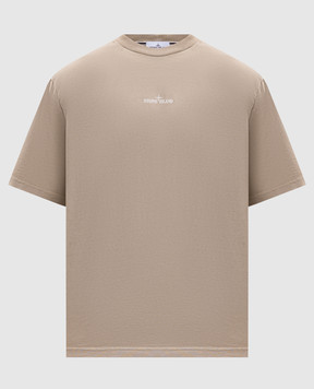 Stone Island Бежева футболка з принтом логотипа K2S152100037S0241