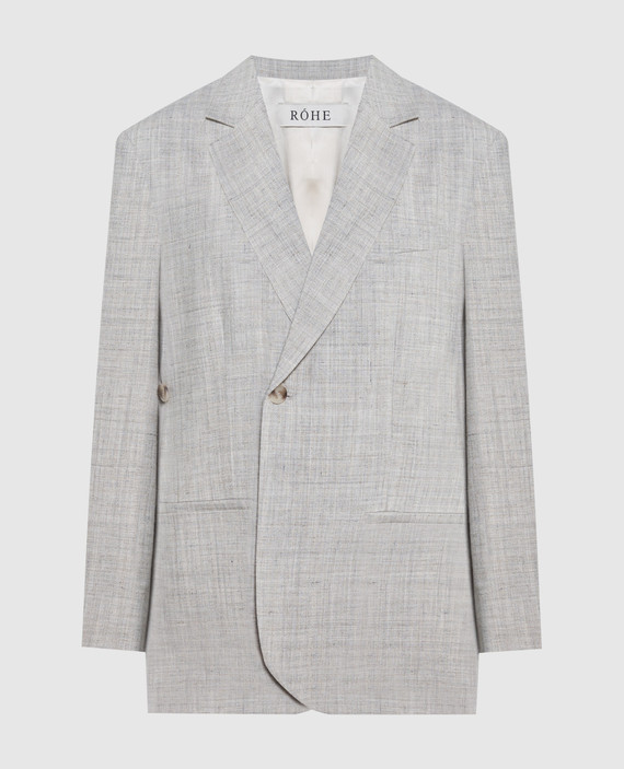Gray jacket with linen
