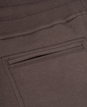 Brunello Cucinelli Детские коричневые джогеры BW863E349C