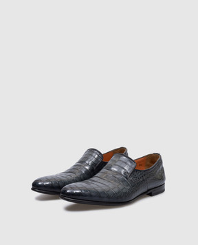 Santoni Синие туфли из кожи крокодила MCWI12146