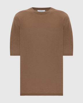Max Mara Бежевый топ GERICO из шерсти GERICO