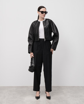 Helmut Lang Чорні штани з вовни P02HW203