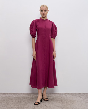 Gabriela Hearst Фіолетова сукня Arabella з льону 2254303LA003