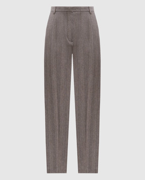 Loro Piana Серые брюки из льна, шерсти и кашемира. FAP3693