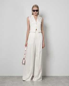 Alexander McQueen Белые брюки клеш 790676QEAFI