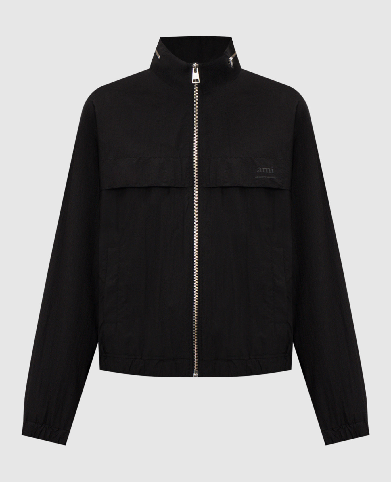 

Черная ветровка с принтом логотипа, Черный, Ветровки