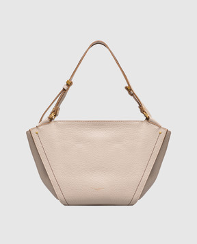 Gianni Chiarini Бежева шкіряна сумка-тоут Bloom BS11796RNGDBLTU
