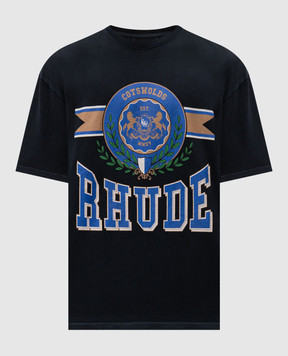 Rhude Черная футболка с принтом логотипа RHPF25TT06012