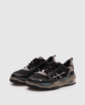 Premiata Черные комбинированные кроссовки DRAKE DRAKE