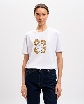 Givenchy Белая футболка с принтом BW70EKP6YX