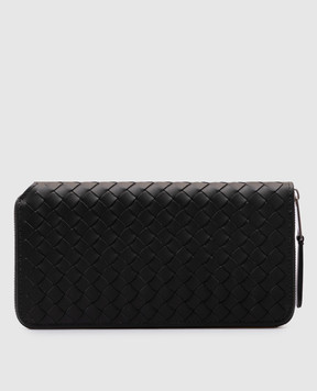 Bottega Veneta Сірий шкіряний гаманець Intrecciato Piccolo 814680V4LQ1