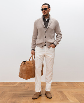 Brunello Cucinelli Коричневая рубашка с шелком MW8666666