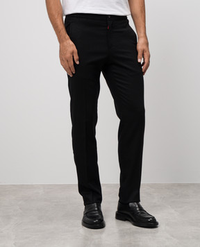 Kiton Черные брюки из шерсти UPN01K0123E