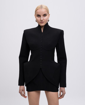Thierry Mugler Черный жакет с шерстью 25S1VE0460196