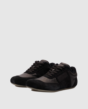 Maison Margiela MM6 Чорні комбіновані кросівки з емблемою логотипа S66WS0106P6435