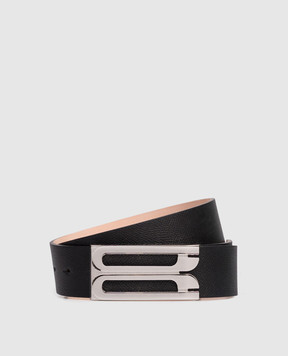 Victoria Beckham Чорний шкіряний ремінь Dorian 1125ABL006559A