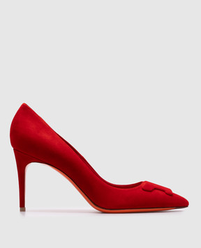 Santoni Красные замшевые туфли Sibille WDID71207HI2TMGD