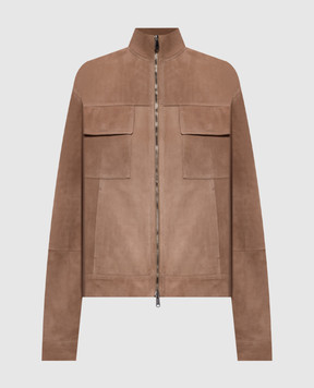 Brunello Cucinelli Коричневая замшевая куртка Couture MPCAI7882