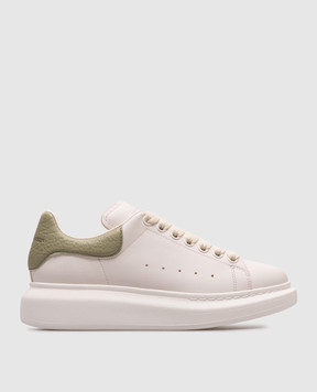 Alexander McQueen Білі шкіряні кросівки з логотипом 553770WIACX