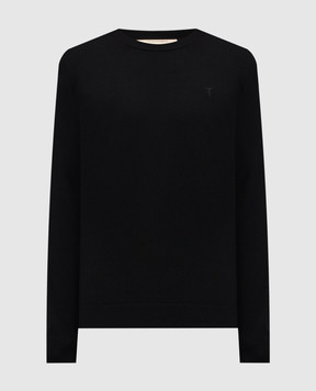 Trussardi Черный джемпер с вышивкой эмблемы M0168000018NMK601K01