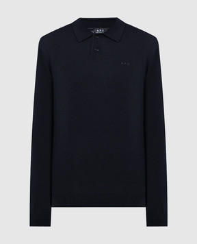 A.P.C Синее поло JERRY из шерсти WVAWMH23324