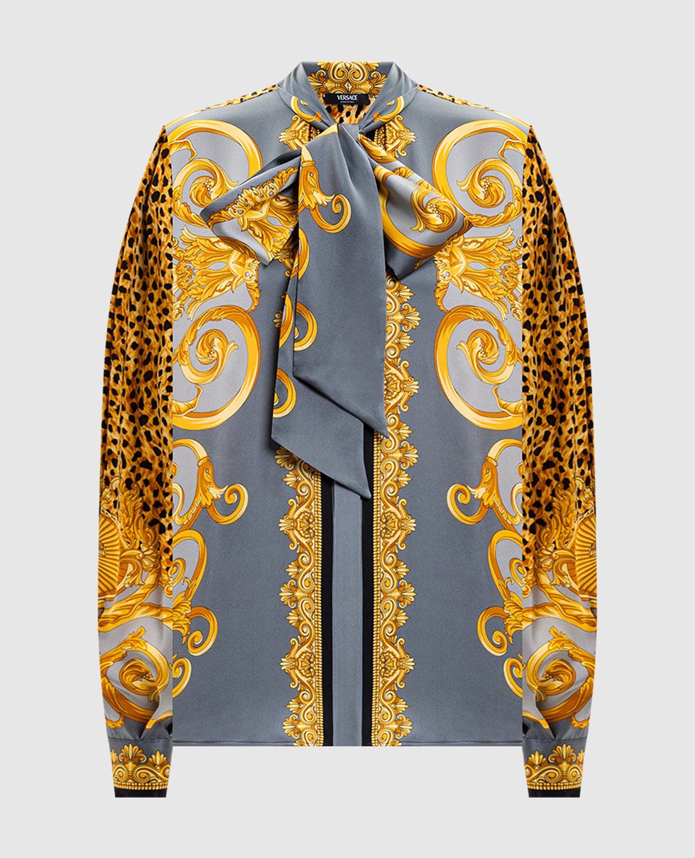 

Блуза из шелка Foulard Lavallière, Серый, Блузы