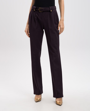 Versace Jeans Couture Фіолетові штани в стилі бароко 77HAA117N0394