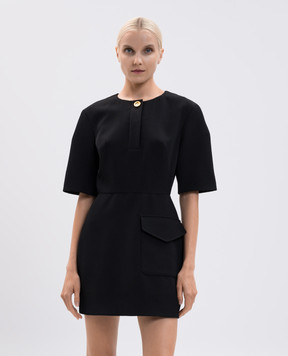 Givenchy Чорна сукня-футляр міні з вовни BW22F5164J