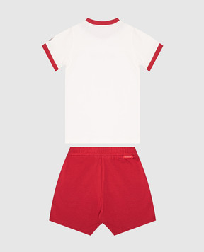 Moncler ENFANT Дитячий червоний костюм з принтом логотипа K19518M0000889AUM