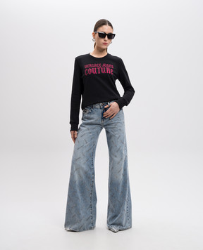 Versace Jeans Couture Черный свитшот с логотипом 77HAIL04CF00L