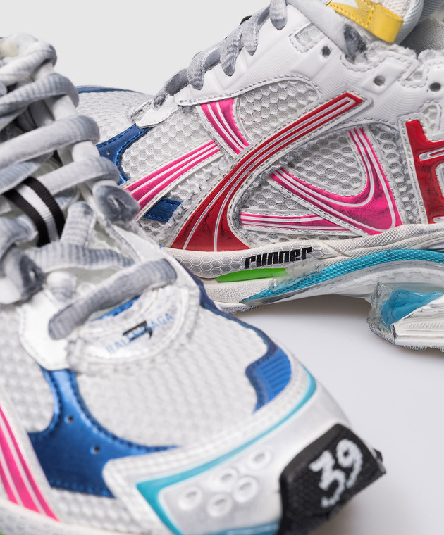 Balenciaga Кроссовки Runner с винтажным эффектом 772767W3RBW изображение 5