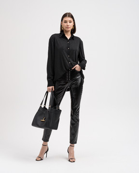 Versace Jeans Couture Чорна блуза з кристалами 76HAL2A2J0124