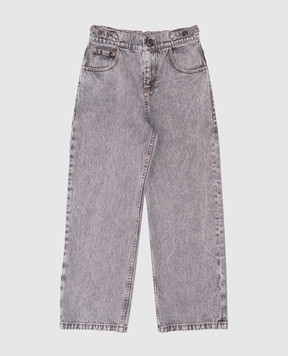 Brunello Cucinelli Детские серые джинсы с цепочкой мониль BH188P606A