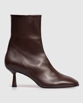 Aeyde Коричневые кожаные ботильоны Dorothy ABIRNR65ST99FW24953007