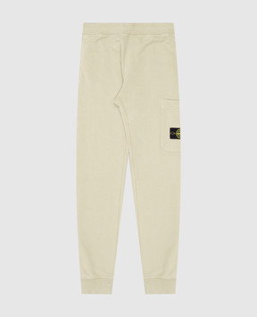 Stone Island Детские зеленые джогеры с логотипом патча. 81166152014