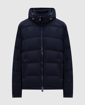 Moncler Синій пуховик Montgenevre з вовни K20911A5370054272