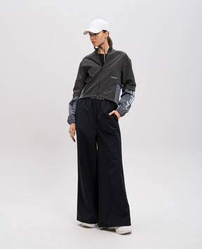 Off-White Сіра вітровка з принтом логотипа OWVC004S25FAB001