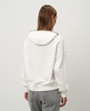 Brunello Cucinelli Белые худи с цепочкой мониль MN05NHR209