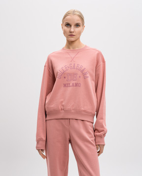 Dolce&Gabbana Рожевий світшот з логотипом F9S43ZGDCX5
