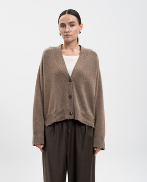 Loulou de Saison Коричневый кардиган KAIA из кашемира KAIALDS