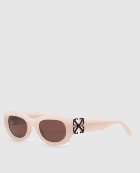 Off-White Бежевые очки Palmer OERI14ES25PLA001