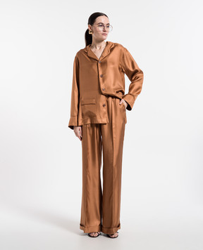 Tom Ford Коричневая блуза из шелка CA3282FAX1426