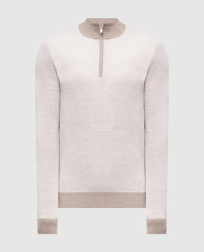 Doriani Cashmere Бежевий джемпер з вовни, шовку і кашеміру 18410B62379