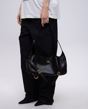 Balenciaga Черная кожаная сумка-багет Bel Air 8106802ABAV