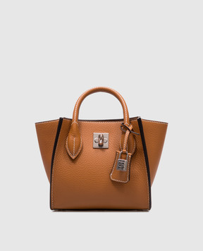 Ermanno Scervino Коричнева шкіряна сумка Maggie з логотипом D463S352GMQ
